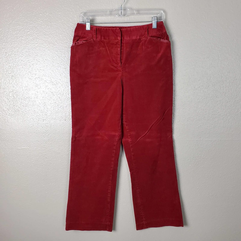 Grace Dane Lewis Red Corduroy High Rise Jeans 8P